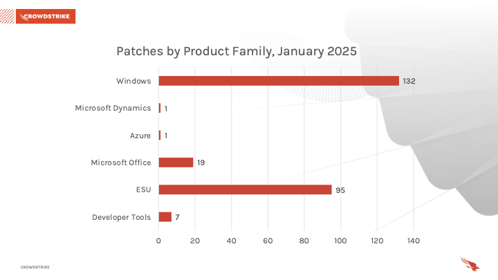  Figure 2. Breakdown of product families affected by January 2025 Patch Tuesday