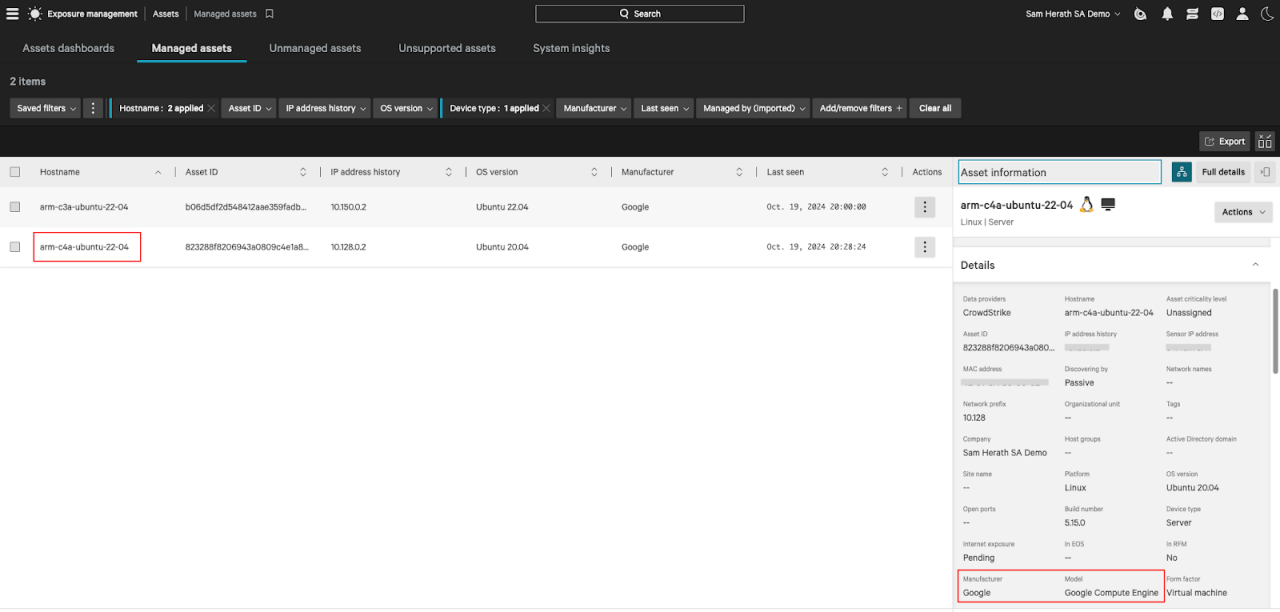 Figure 1. CrowdStrike Falcon Cloud Security protecting Google ARM-based Axion C4A compute instances