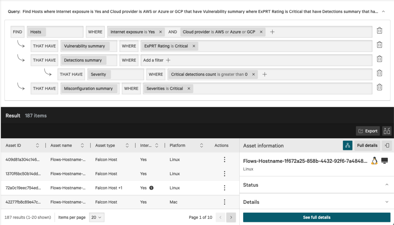 Figure 3. Custom Query Builder in Falcon Cloud Security